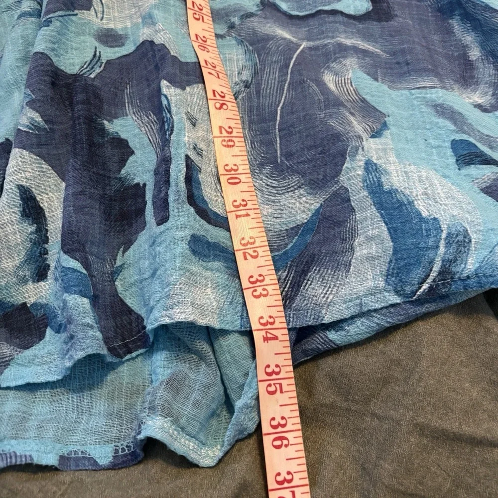 Beyond Capri Woven Maxi Skirt Womens Blue Abstract Resortwear Vacation Beach - Picture 12 of 12